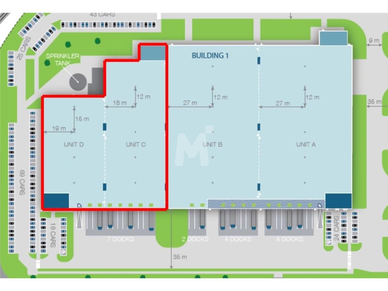 Location entrepots 5978 m² non divisibles