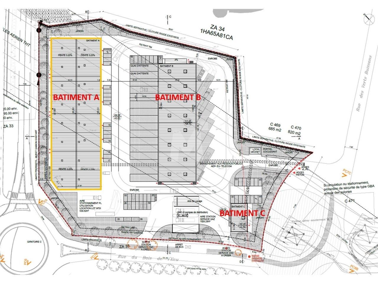 Location entrepots 1312 m² divisibles à partir de 436 m²