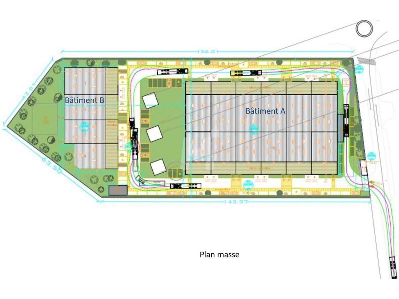 Location entrepots 3623 m² divisibles à partir de 383 m²