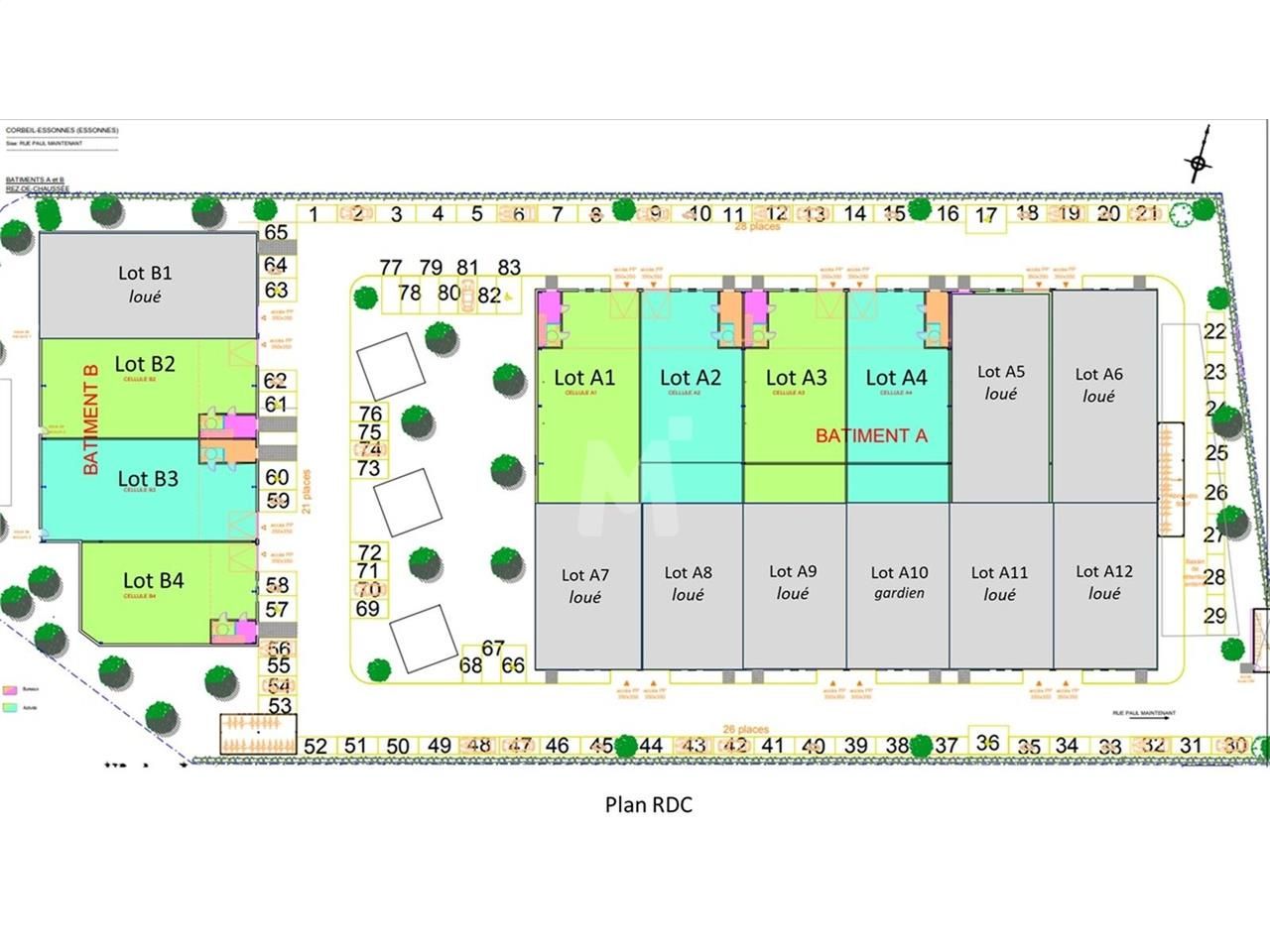 Location entrepots 3166 m² divisibles à partir de 383 m²
