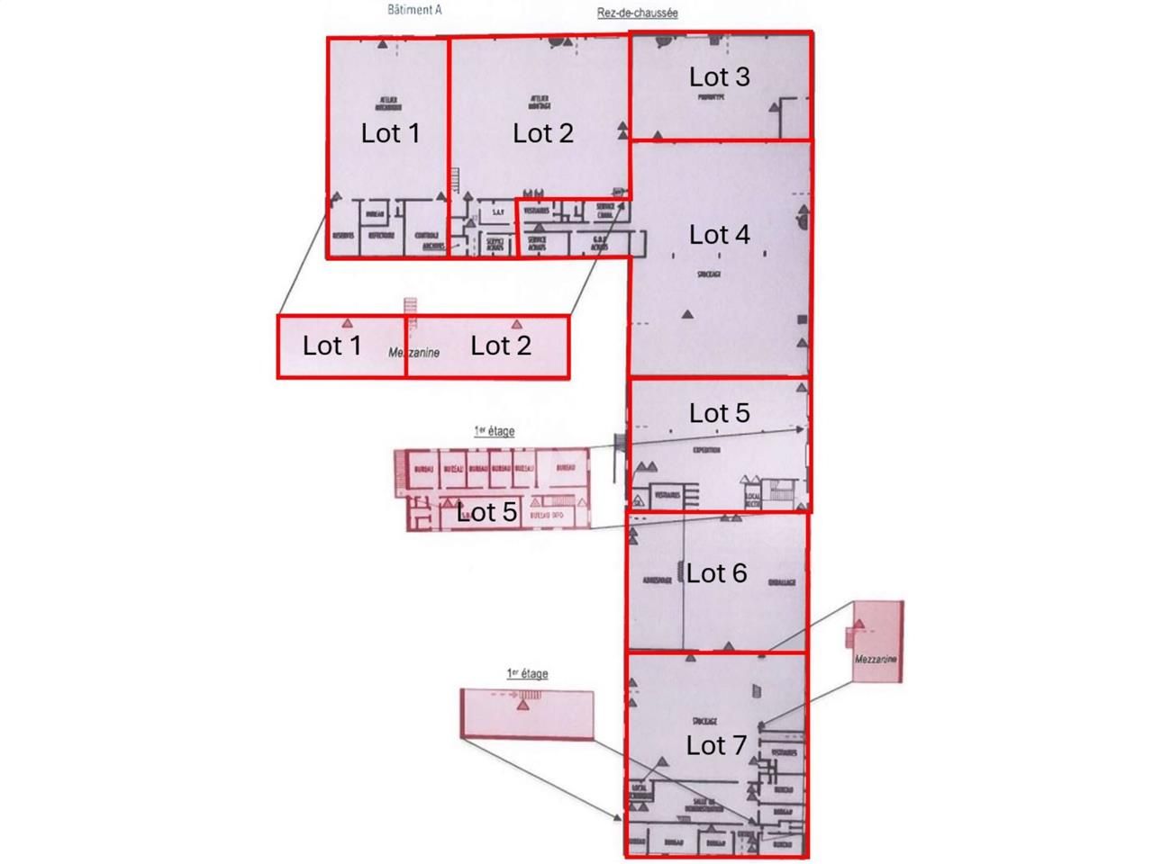 Vente entrepots 7115 m² divisibles à partir de 324 m²