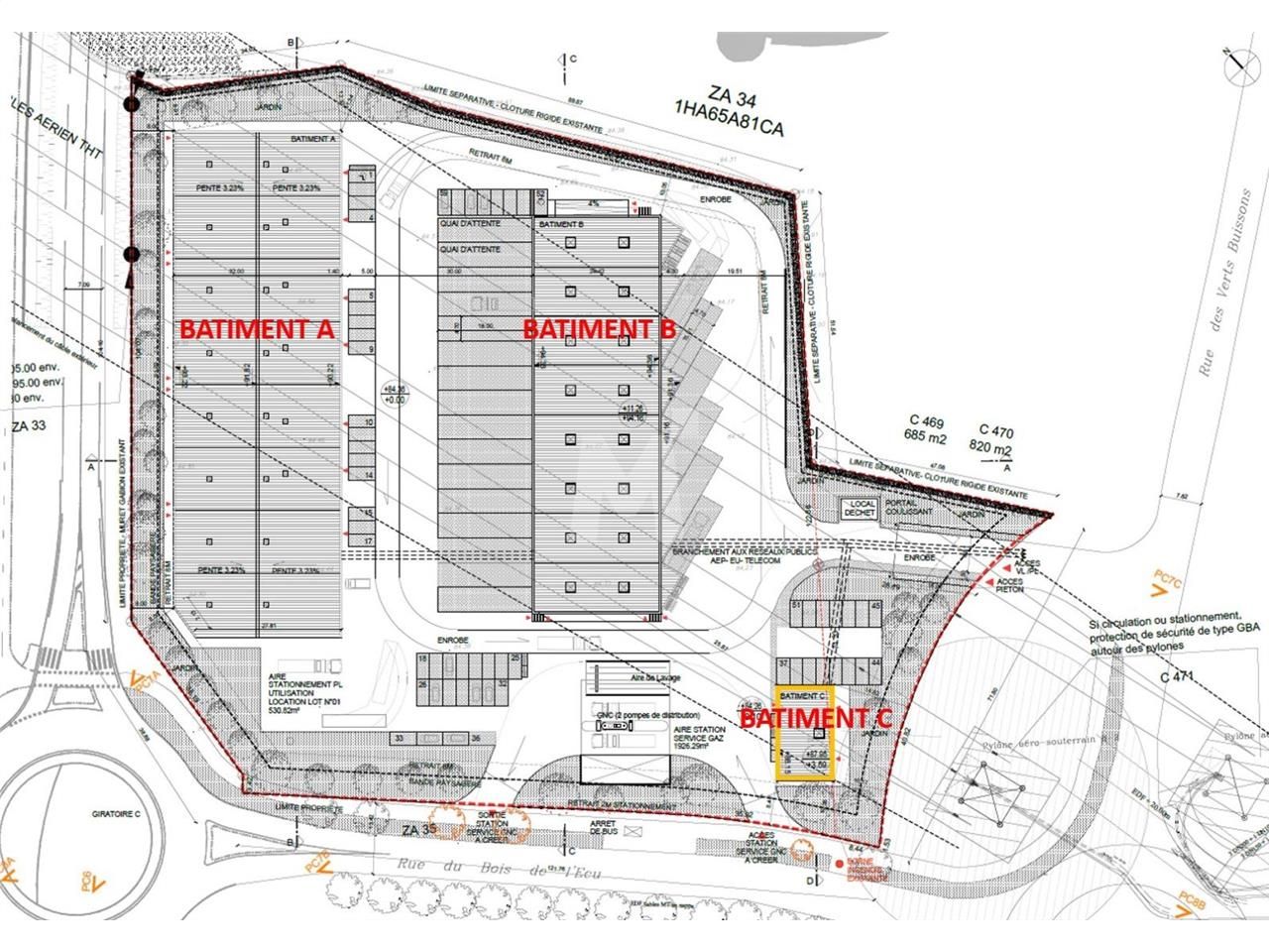 Location bureaux 180 m² non divisibles