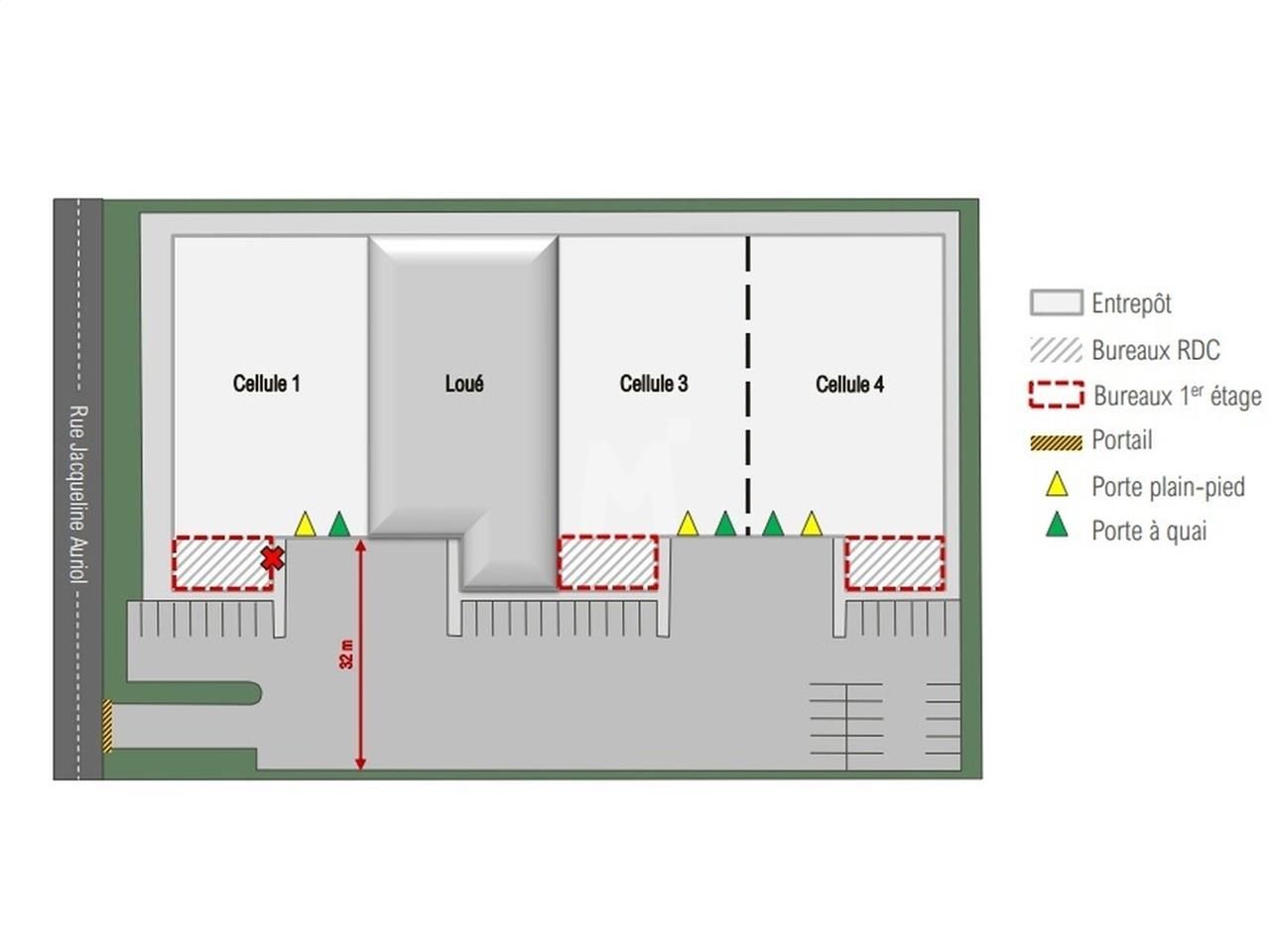 Location entrepots 3979 m² divisibles à partir de 1313 m²