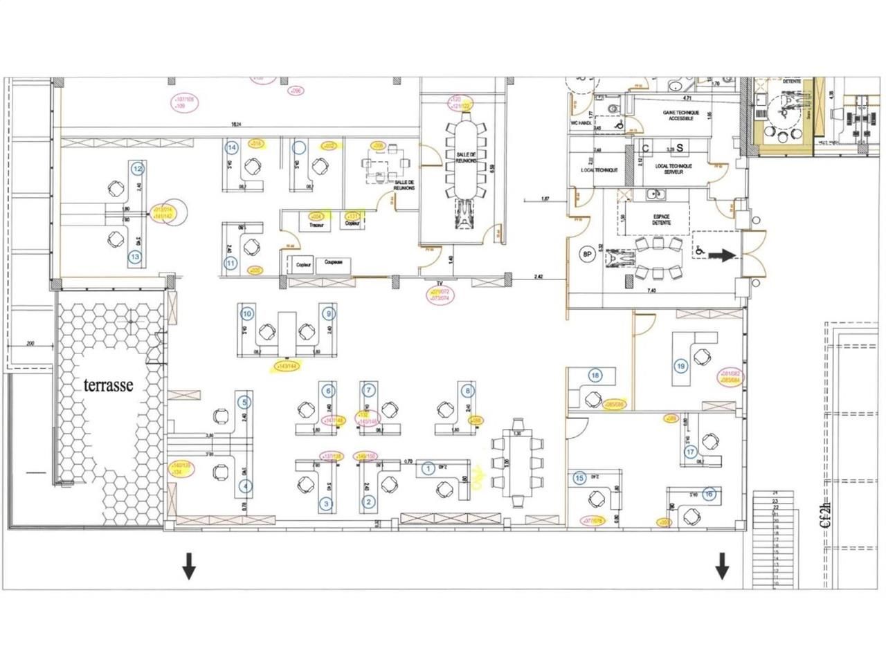 Location bureaux 1040 m² divisibles à partir de 170 m²