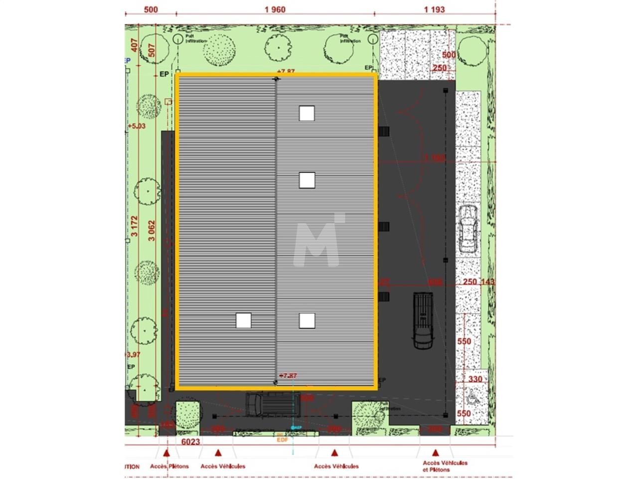 Location entrepots 367 m² non divisibles