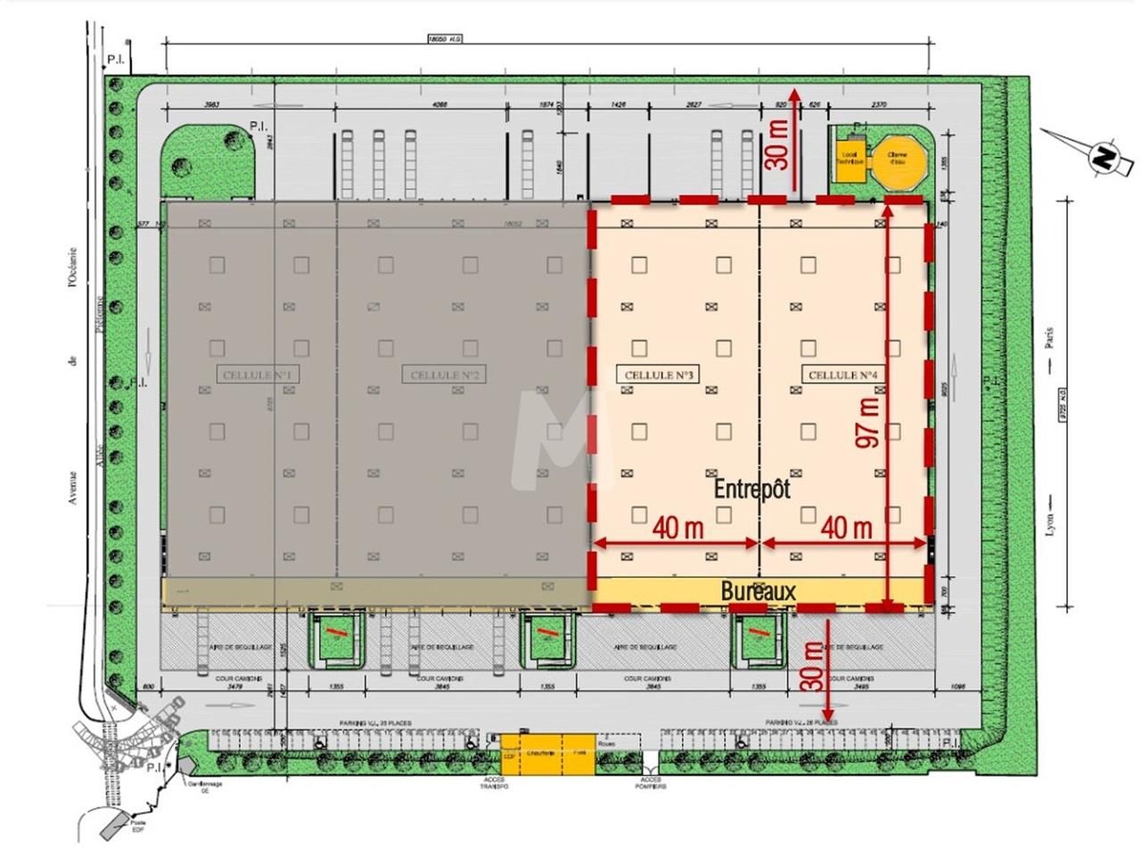 Location entrepots 8577 m² divisibles à partir de 4272 m²