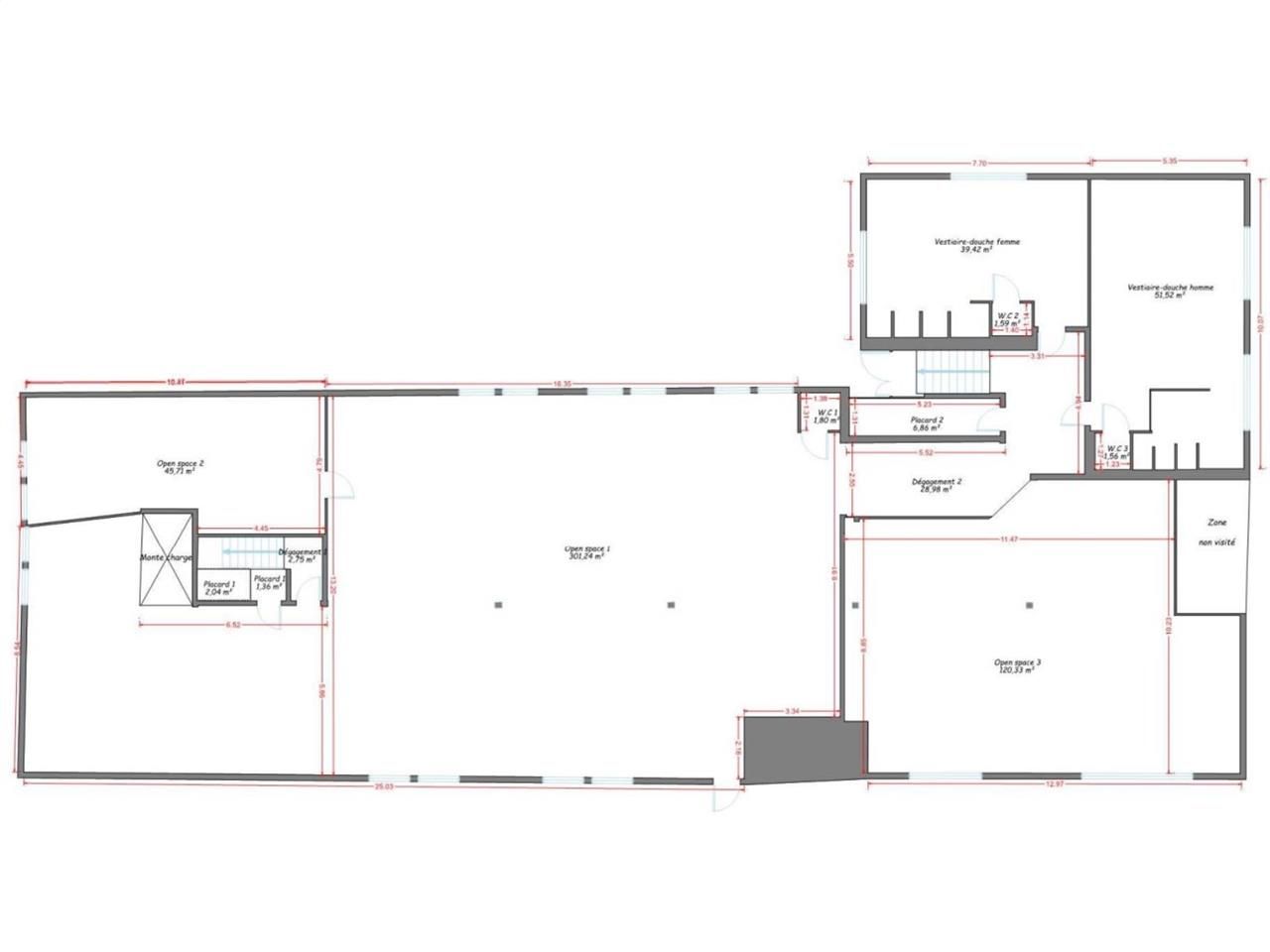 Location entrepots 620 m² non divisibles