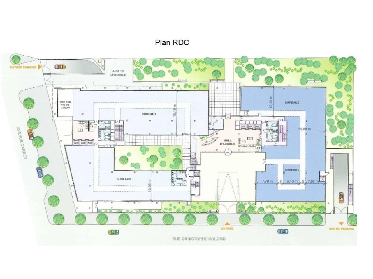 Location bureaux 1545 m² divisibles à partir de 716 m²