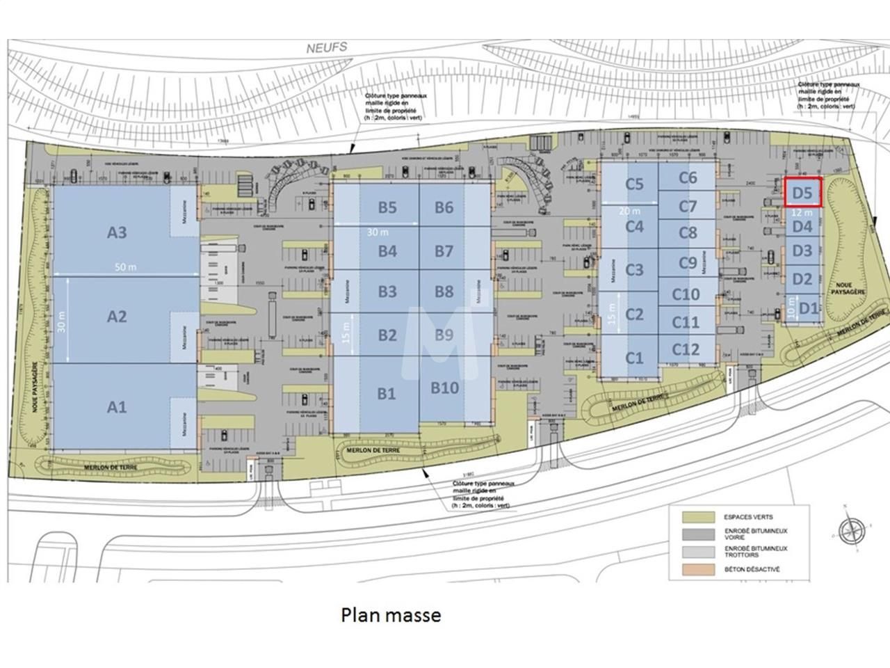 Location entrepots 232 m² non divisibles