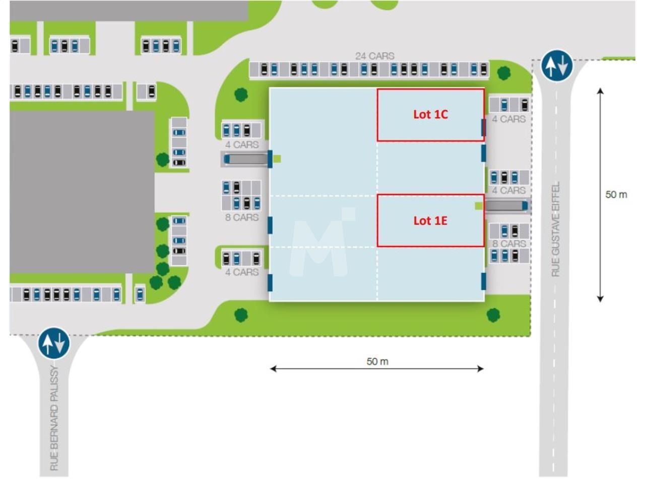 Location entrepots 818 m² divisibles à partir de 368 m²