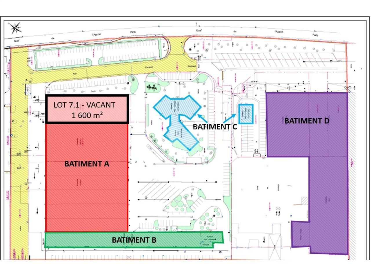 Location entrepots 1600 m² divisibles à partir de 800 m²