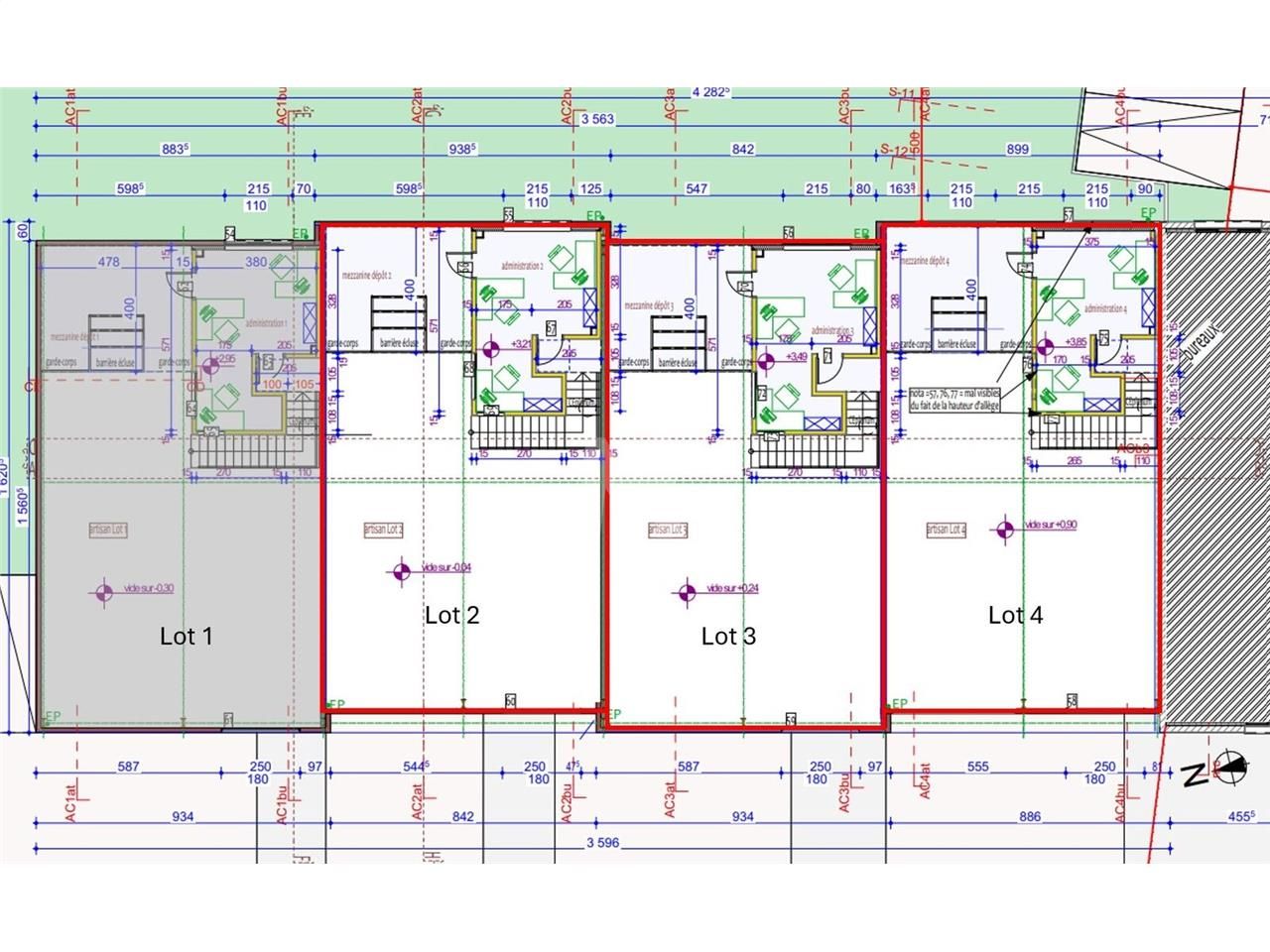 Location entrepots 491 m² divisibles à partir de 163 m²