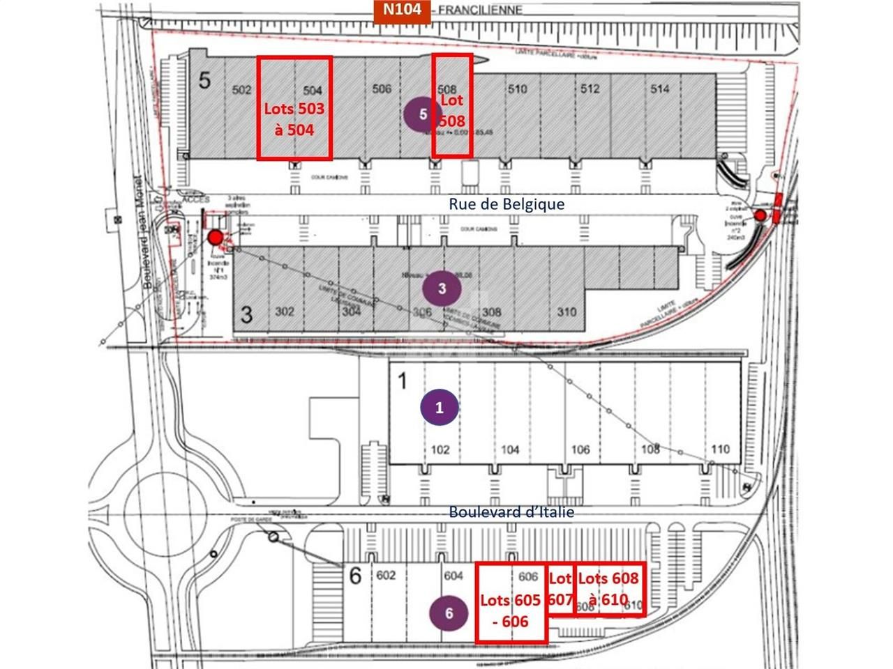 Location entrepots 8417 m² divisibles à partir de 665 m²