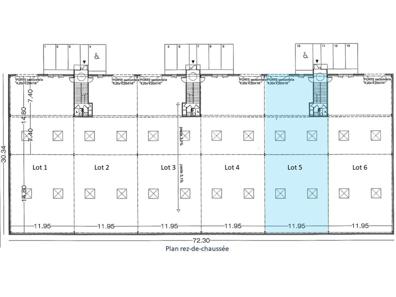 Location entrepots 425 m² non divisibles