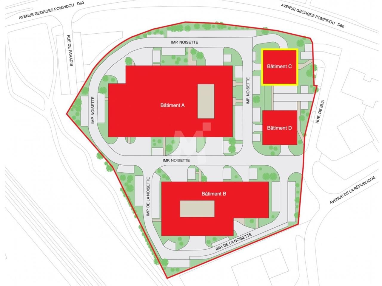 Location bureaux 460 m² non divisibles