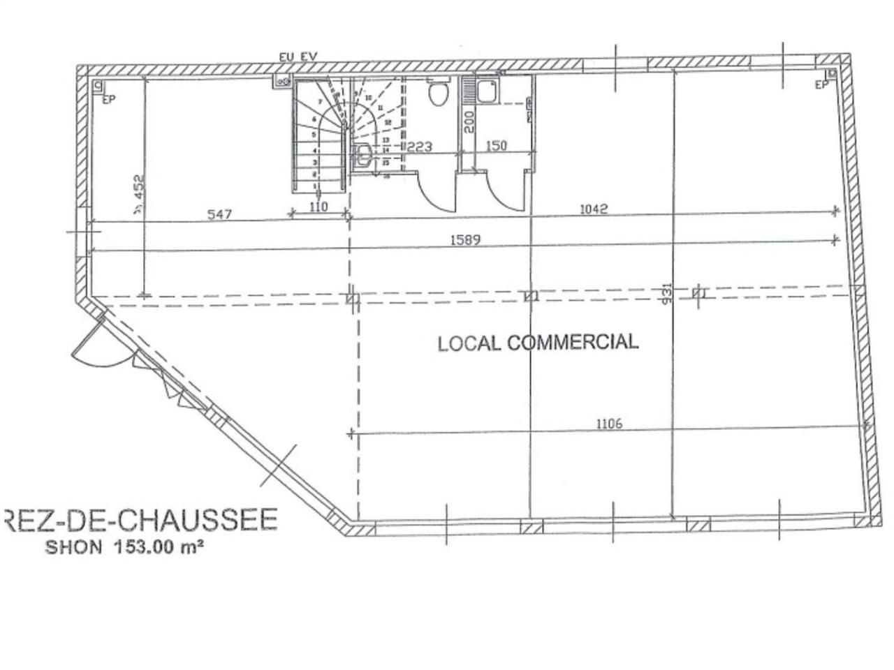 Location bureaux 112 m² non divisibles