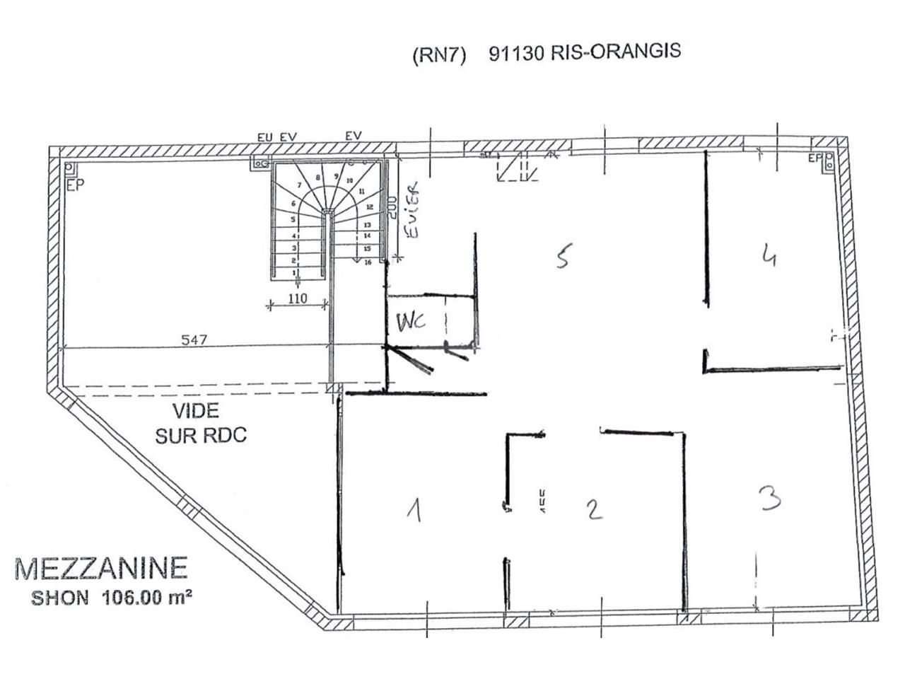 Location bureaux 112 m² non divisibles