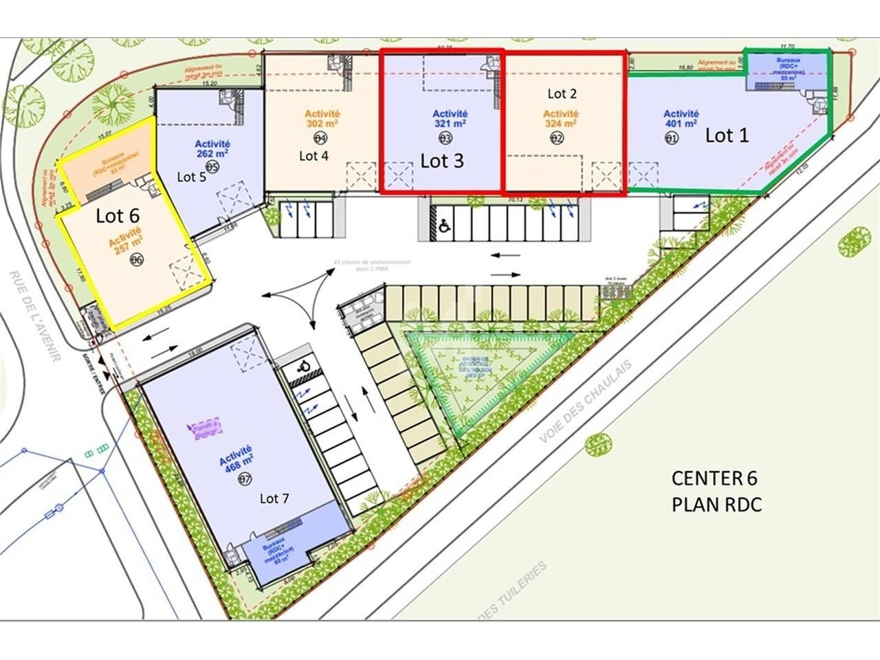 Location entrepots 1694 m² divisibles à partir de 377 m²