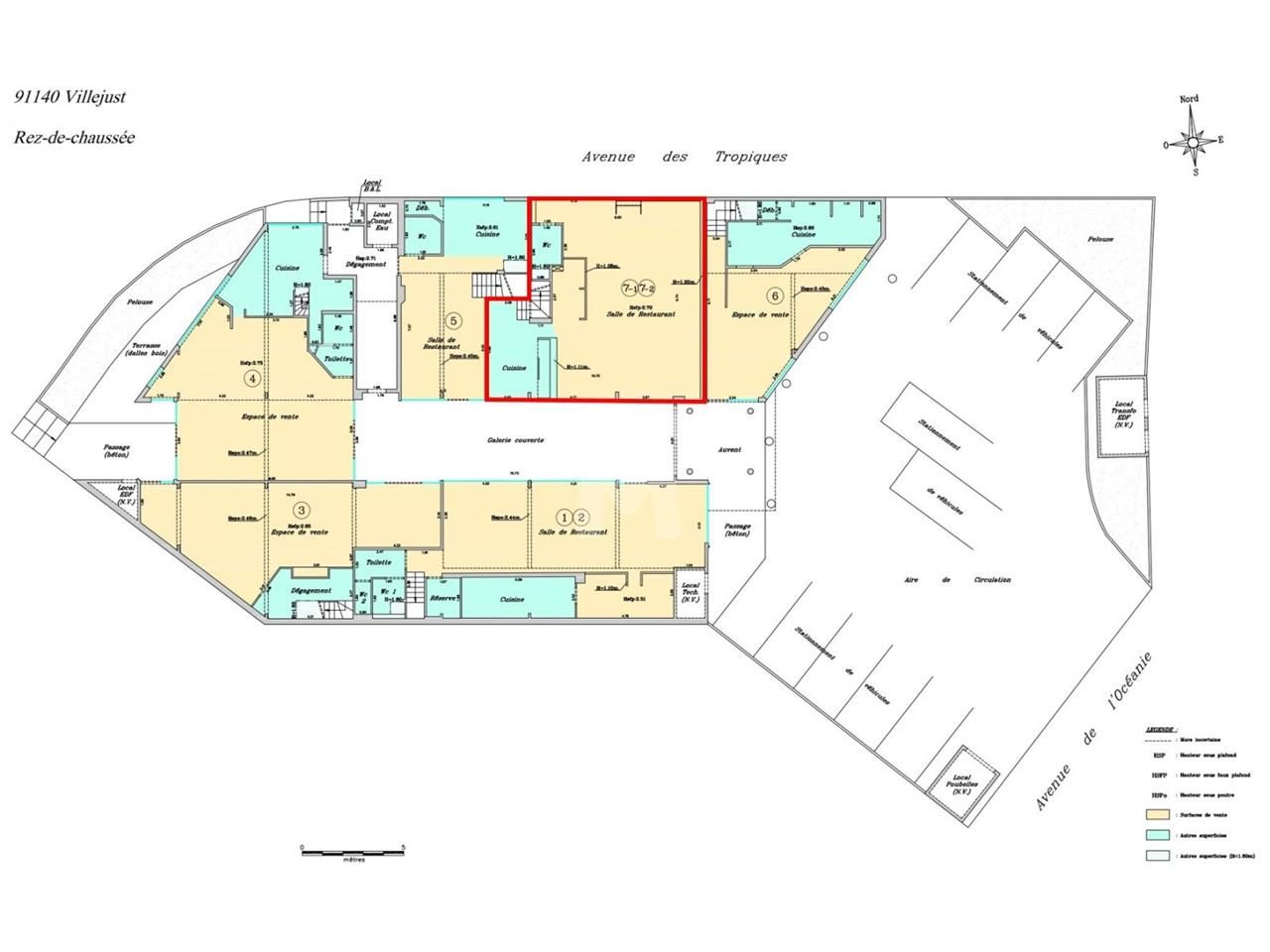 Location locaux commerciaux 127 m² non divisibles