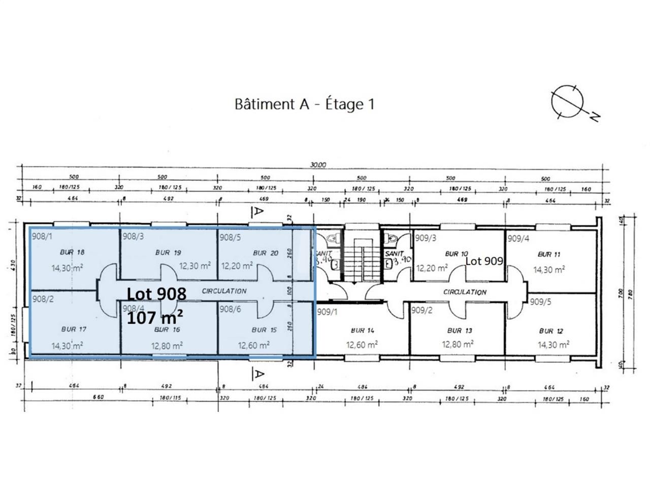 Location entrepots 107 m² non divisibles