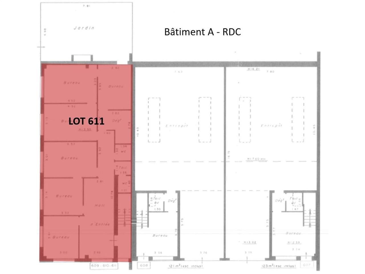 Location bureaux 660 m² divisibles à partir de 50 m²
