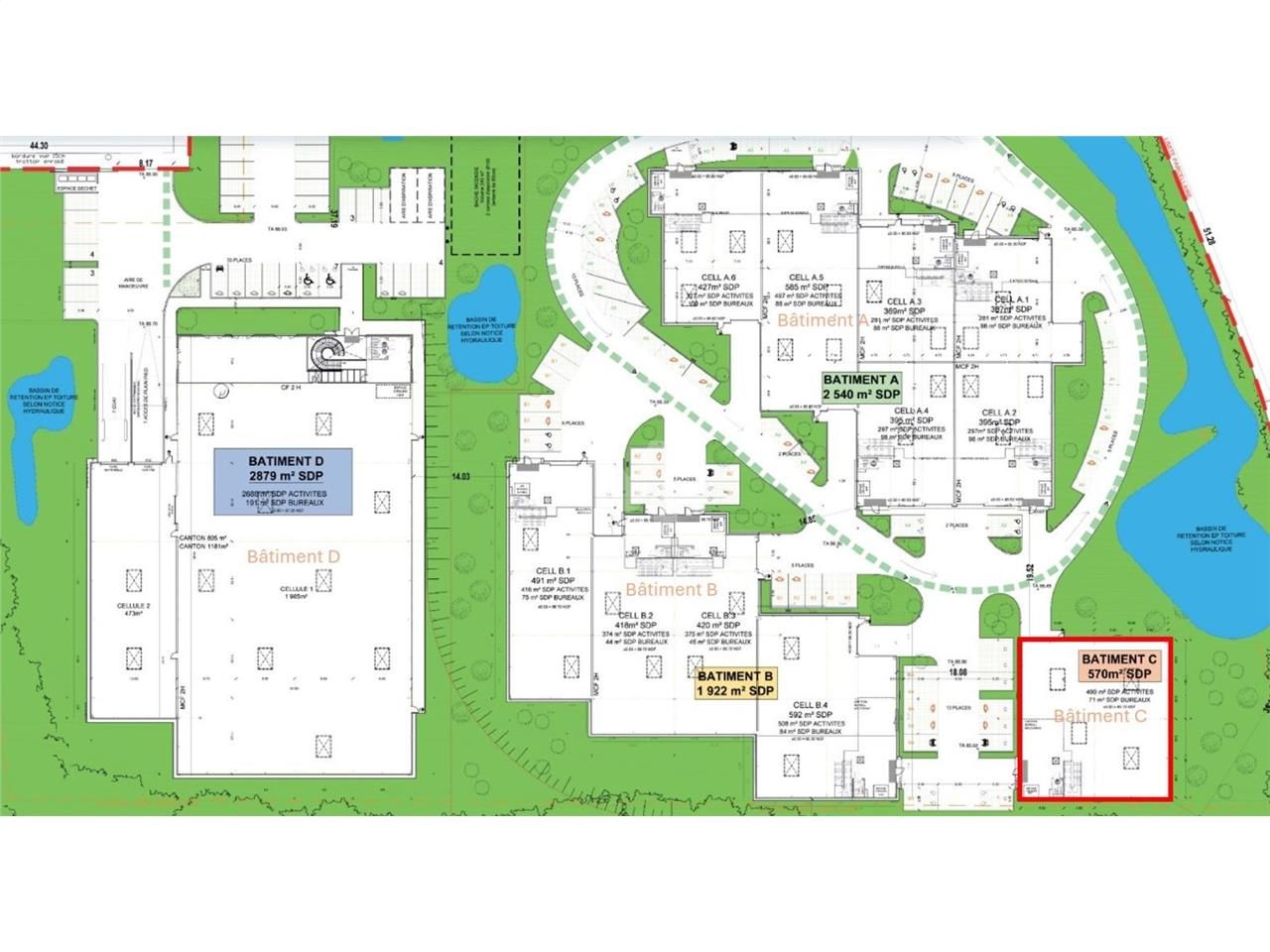 Location entrepots 570 m² non divisibles