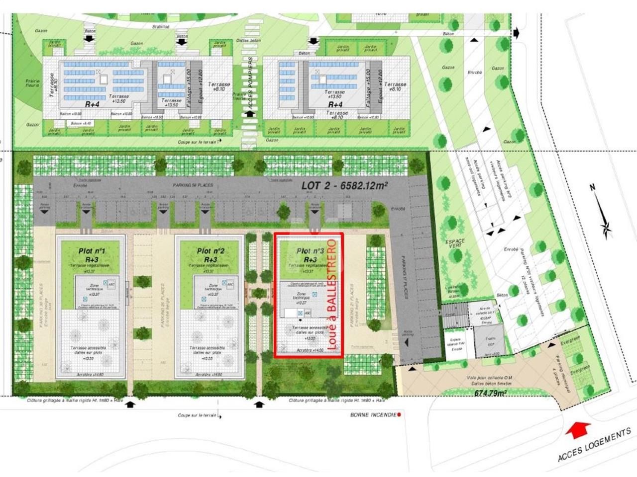 Location bureaux 158 m² non divisibles