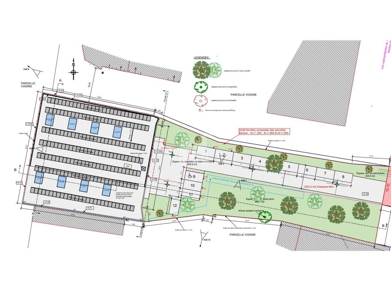 Location entrepots 1109 m² divisibles à partir de 543 m²
