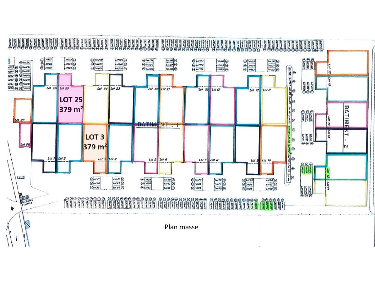Location entrepots 758 m² divisibles à partir de 379 m²