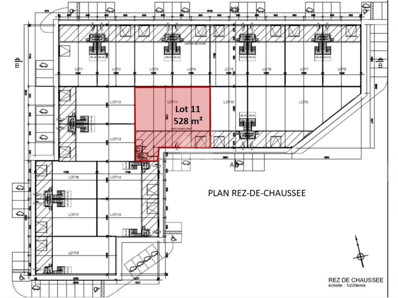 Location entrepots 528 m² non divisibles