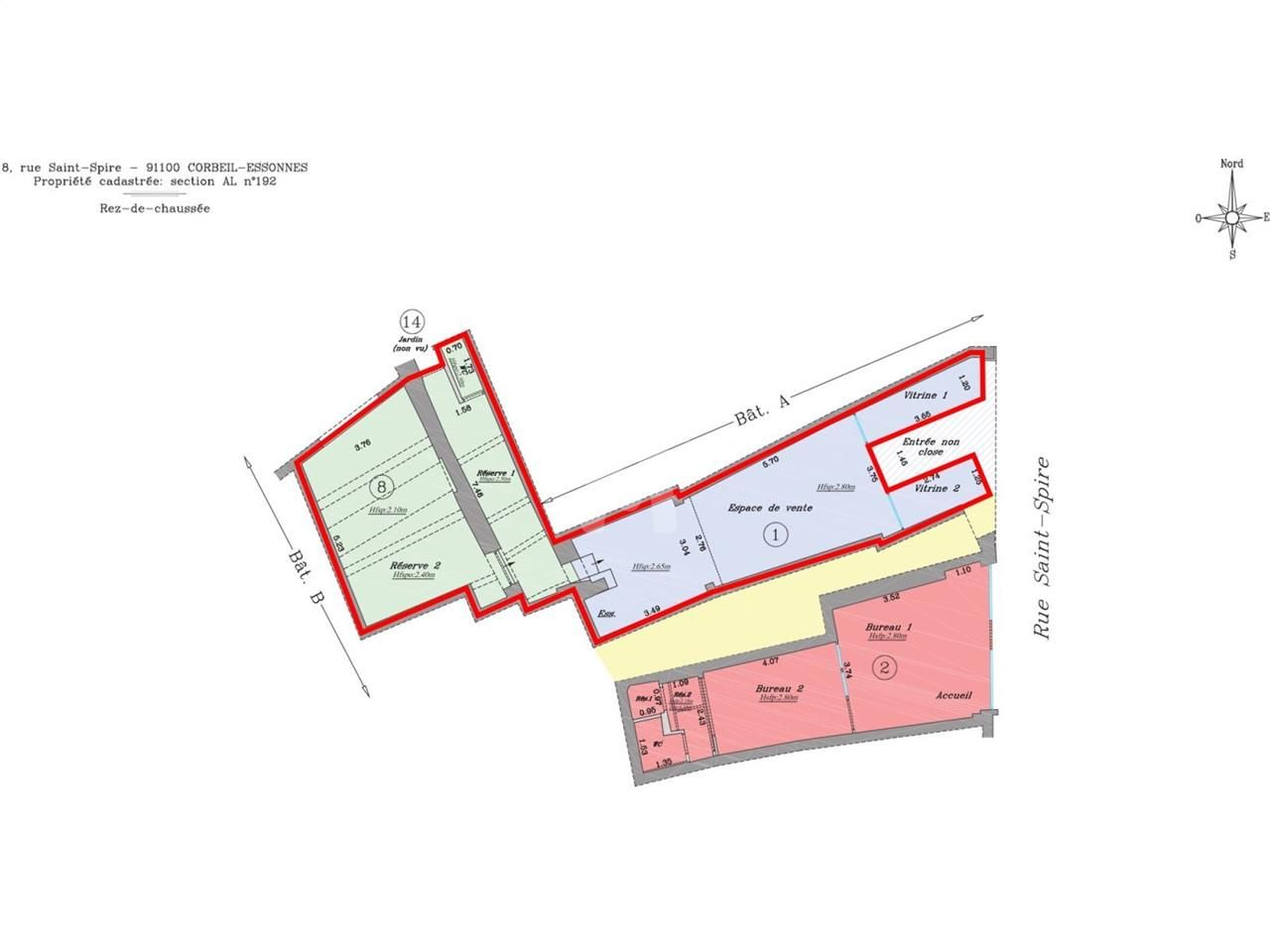 Vente locaux commerciaux 71 m² non divisibles