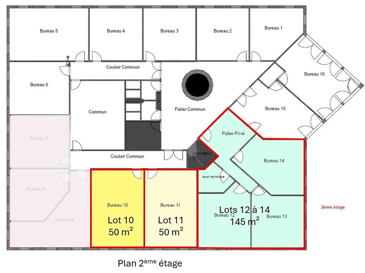 Location bureaux 986 m² divisibles à partir de 16 m²