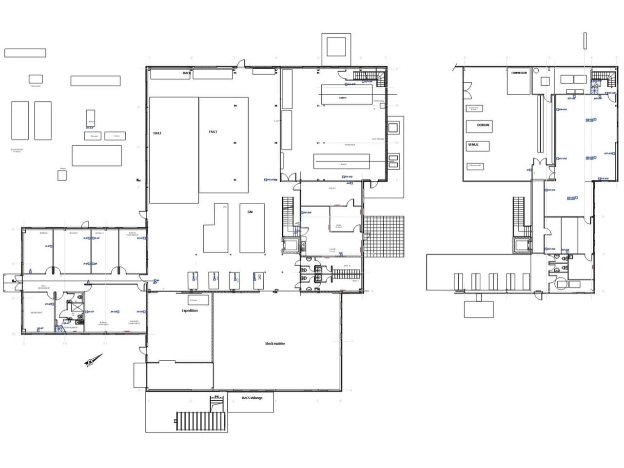 Vente entrepots 1625 m² non divisibles