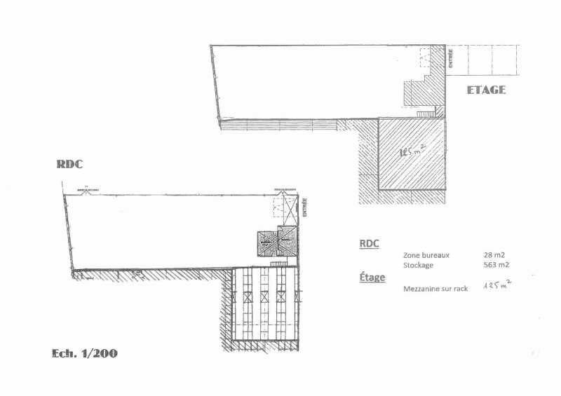 Location entrepots 563 m² non divisibles