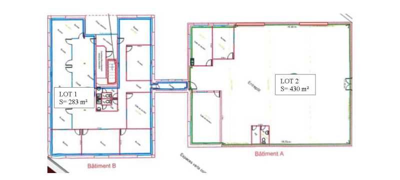 Location entrepots 713 m² non divisibles