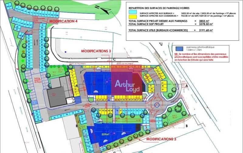 Vente locaux commerciaux 3182 m² divisibles à partir de 79 m²