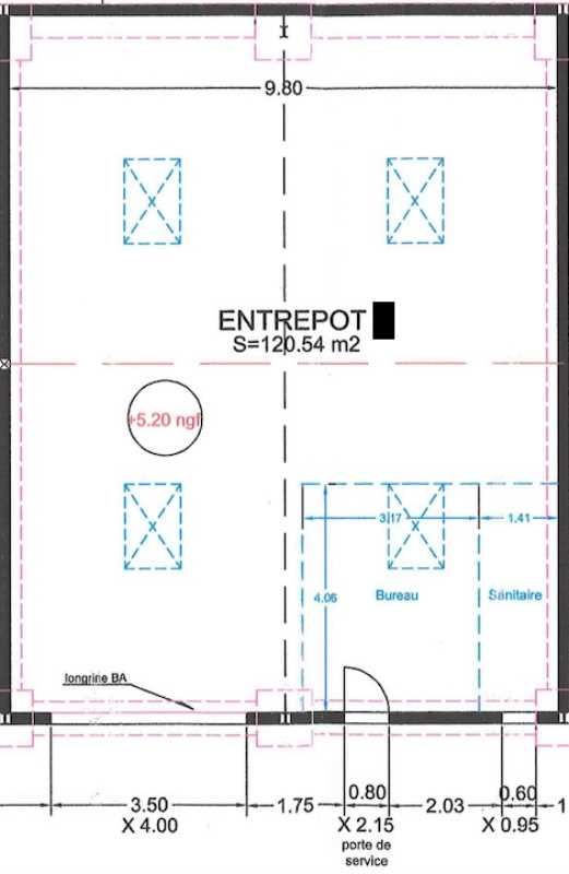 Location entrepots 121 m² non divisibles