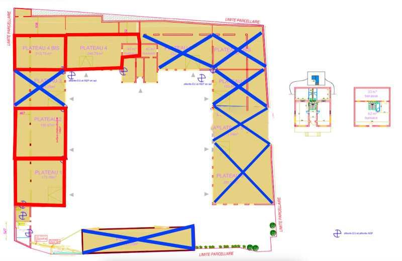 Location entrepots 173 m² non divisibles