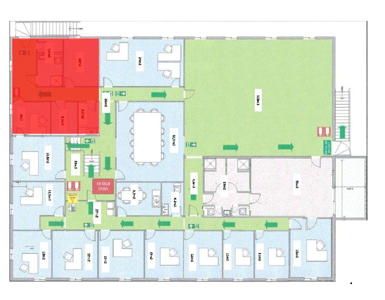 Location bureaux 444 m² non divisibles