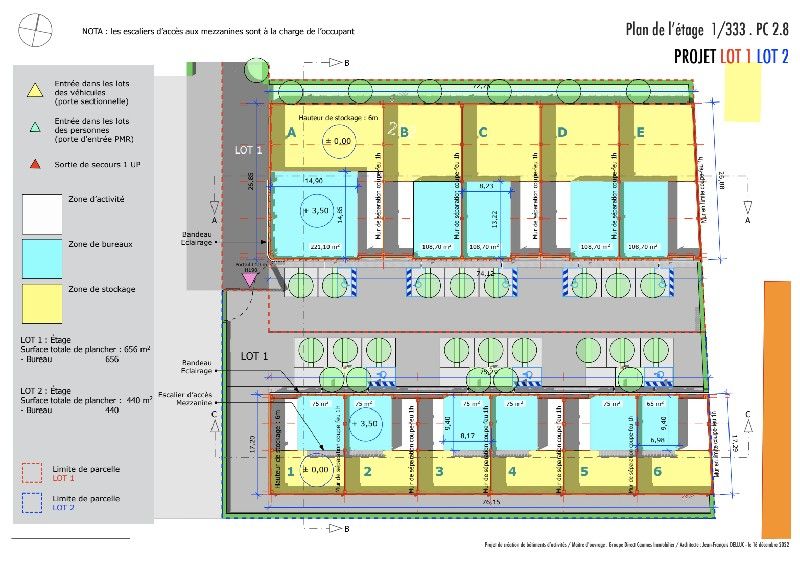 Location entrepots 455 m² non divisibles