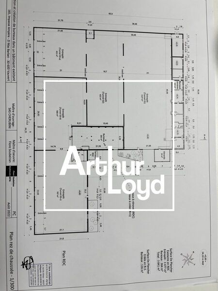 Location entrepots 2225 m² non divisibles