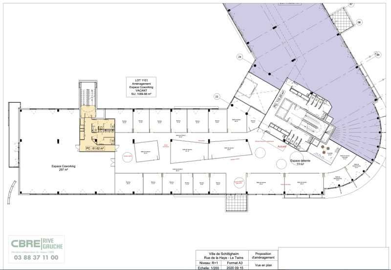 Bureaux fermé Coworking bureaux 910 m² divisibles à partir de 9 m²