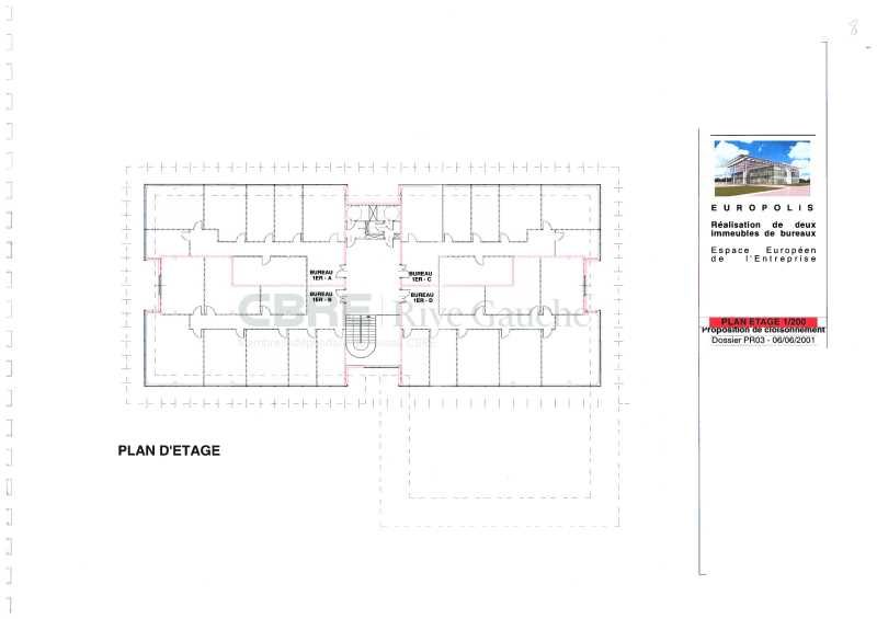 Location bureaux 435 m² non divisibles