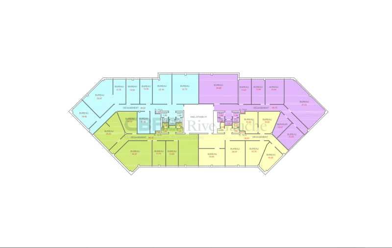 Location bureaux 176 m² non divisibles