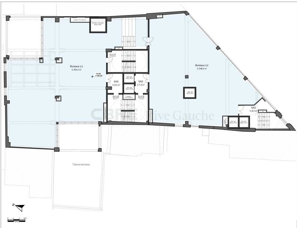 Location bureaux 3593 m² divisibles à partir de 248 m²