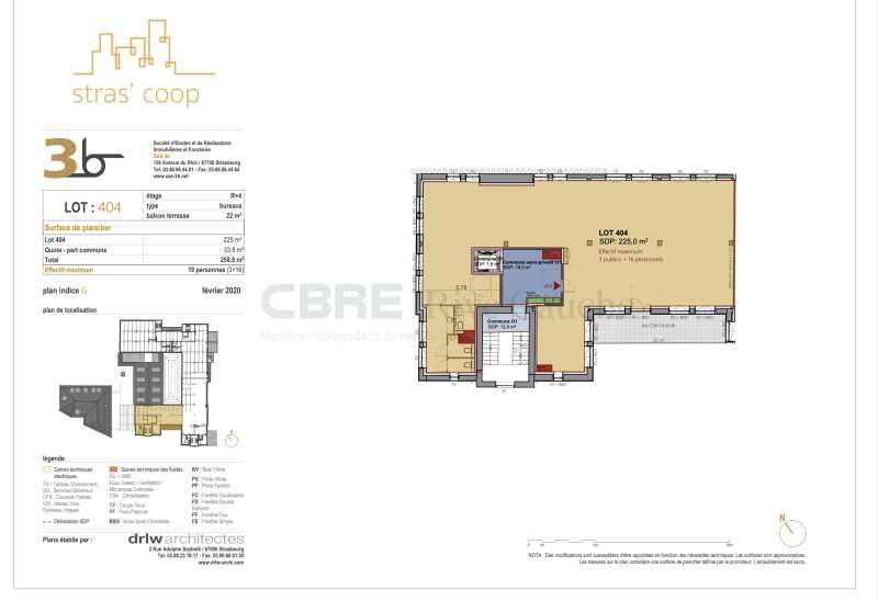 Location bureaux 1054 m² divisibles à partir de 342 m²