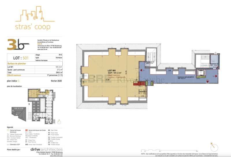 Location bureaux 208 m² non divisibles