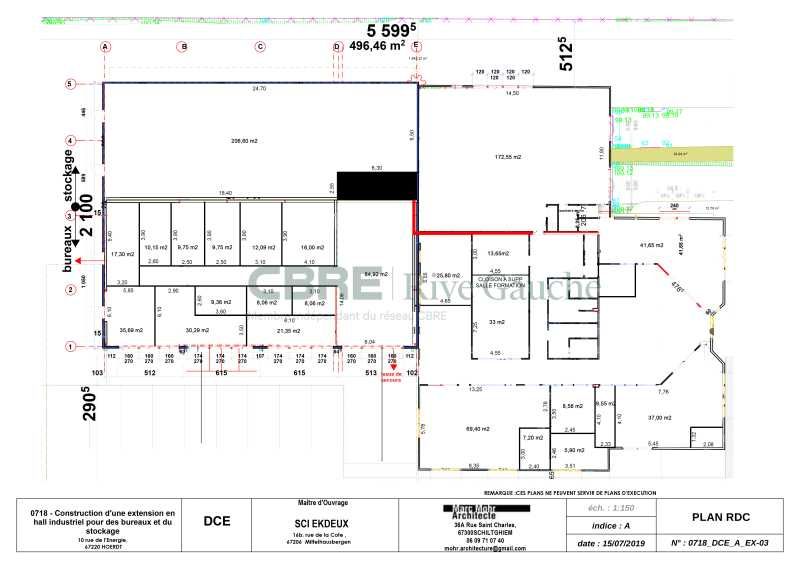 Location bureaux 1119 m² divisibles à partir de 381 m²