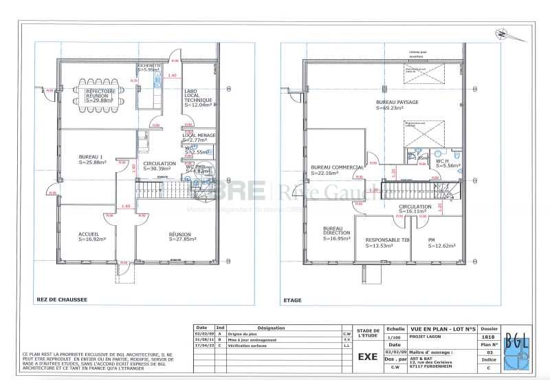 Location bureaux 360 m² divisibles à partir de 150 m²