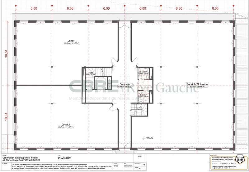 Vente bureaux 1730 m² divisibles à partir de 71 m²